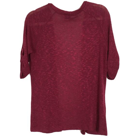 Urban Outfitters Short Sleeve Open Front Sweater Cardigan Roll Tab Sleeves Small - Picture 2 of 12